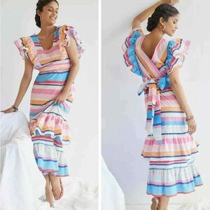 Colorful Striped Maxi Dress